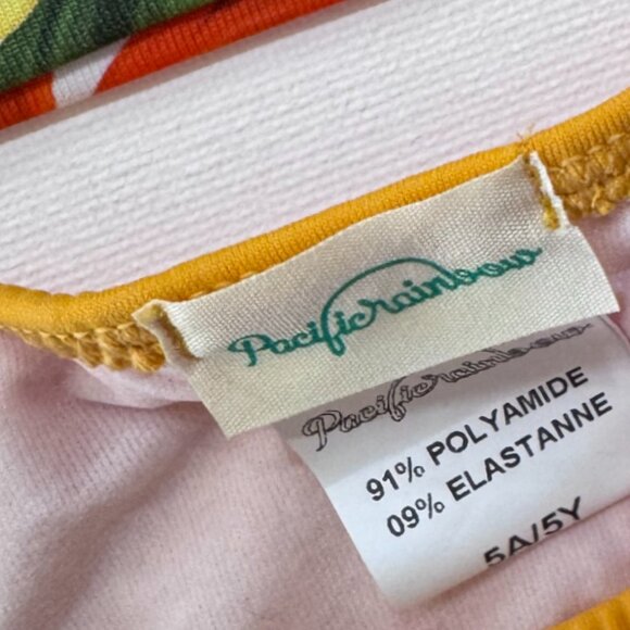 PACIFIC RAINBOW - SWIMMING SET - FLORAL - 5Y - NEW NO TAG - Picture 4 of 4